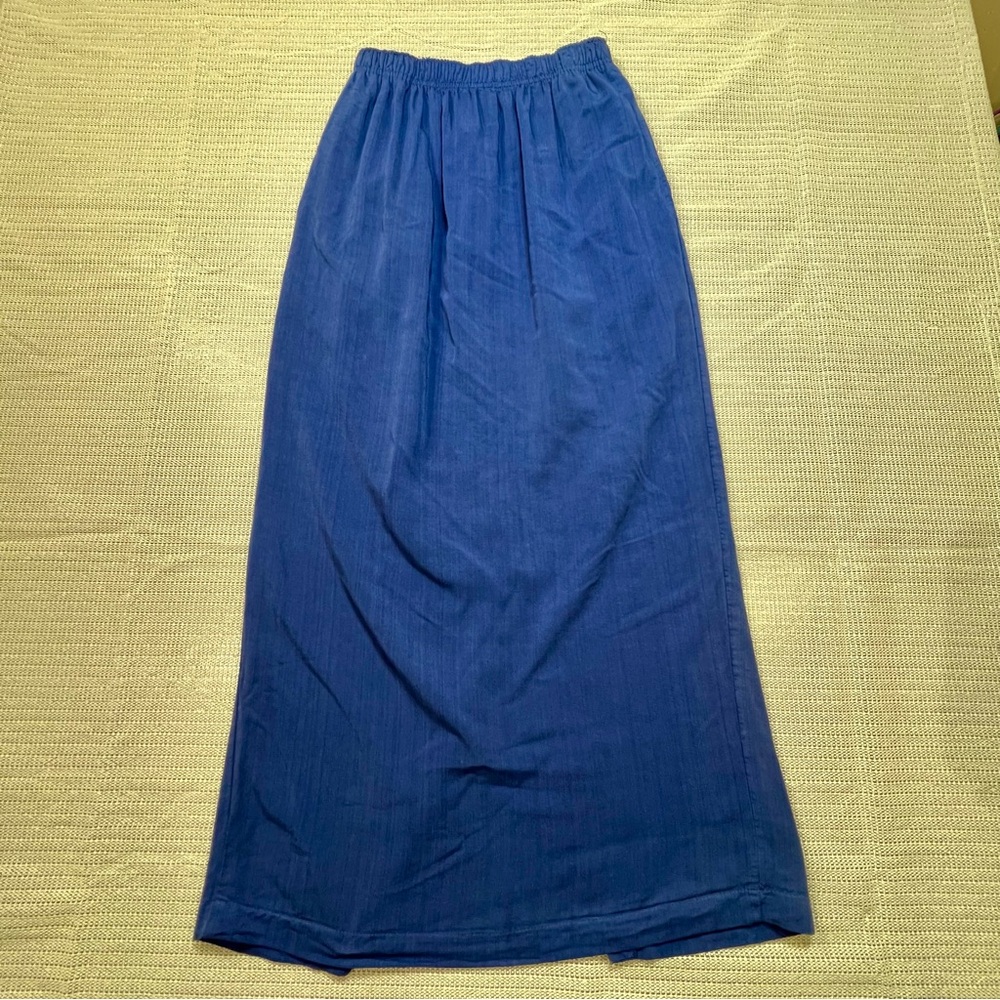 Vintage Women’s Action GEAR Sportswear 90’s Blue Maxi Dress With Pockets Size M